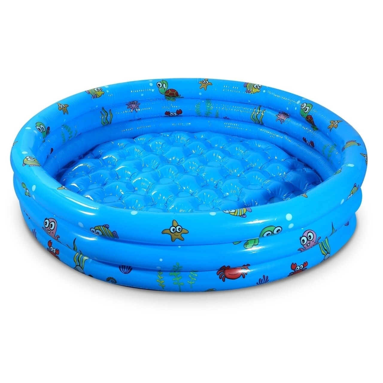 51X13in Inflatable Swimming Pool Blow Up Family Pool For 3 Kids Foldable Swim Ball Pool